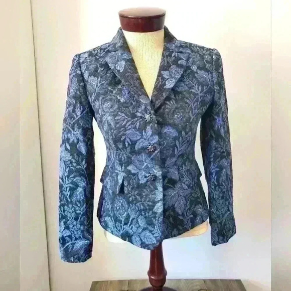 TAHARI Arthur S Levine formal wool blend blazer. Size 4P - Picture 1 of 7